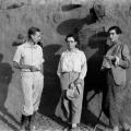 Francis Turville-Petre, with Theodore McCown and Dorothy Garrod. Wady el Mughara, Israel, 1931.