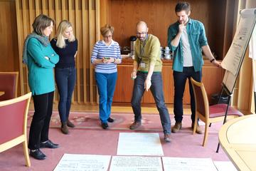 Five participants at OCL workshop